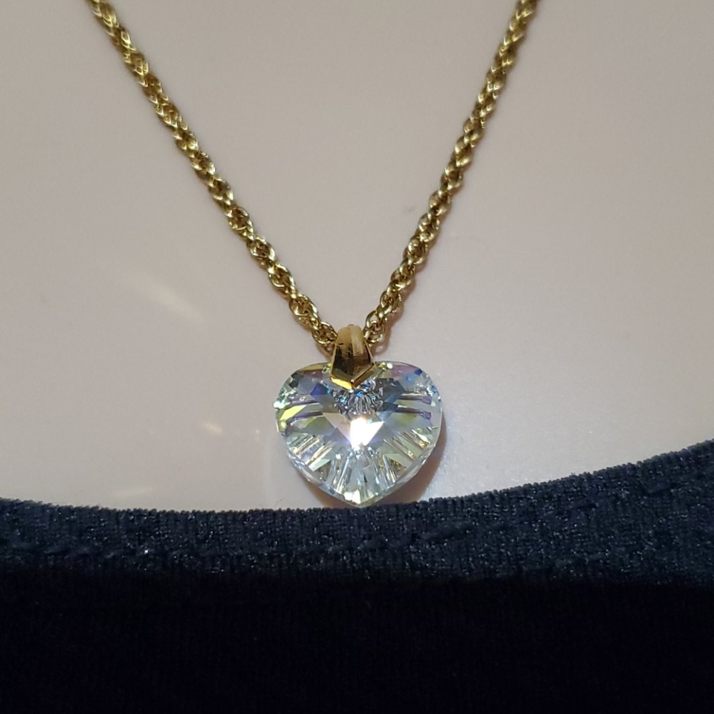 BMNY Swarovski Crystal Heart Necklace